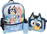 AI ACCESSORY INNOVATIONS Juego de mochila de 5 piezas, mochila escolar para niñas y niños de 16 pulgadas con bolsillo frontal con cremallera, Azul, Grande, Classic